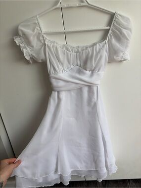 evelyn front twist chiffon dress Evelyn Chiffon Dress - Ivory Cream